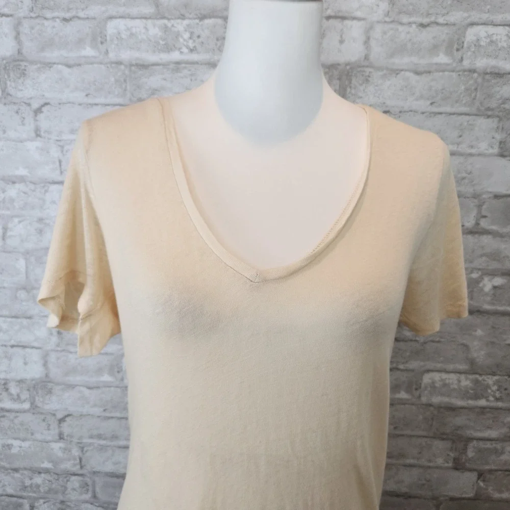 J. Crew Painter T Tshirt Creamy Butter Yellow Cotton Casual Medium